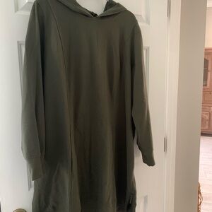 Denim&Co Dark Green Hooded Top